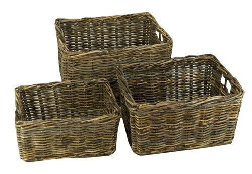 Dr rieten v-ager mand 45x35x25 bruin