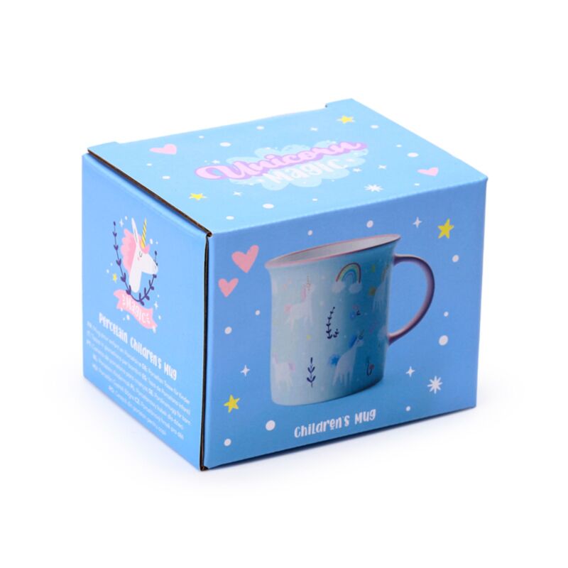 Unicorn magic dunne rand porselein mok