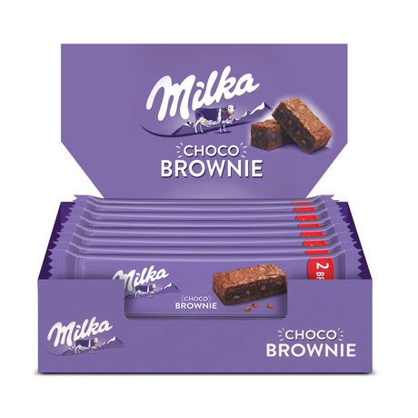 Milka chocolade choco brownie - doos 24 x 50g - koekjes - brownies