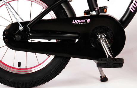 Volare Miracle Kinderfiets - Meisjes - 14 inch - Mat Zwart - Prime Collection