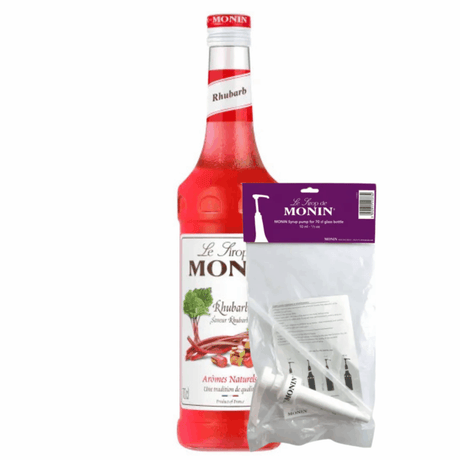 Monin siroop rabarber (70 cl) + siroop pompje (10ml)