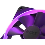 Nzxt f140 rgb duo case fans (zwart, 2 stuks, 140 x 140 x 25 mm, pwm, incl. controller)