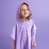 Leopard | lila strandponcho 65 x 65 cm