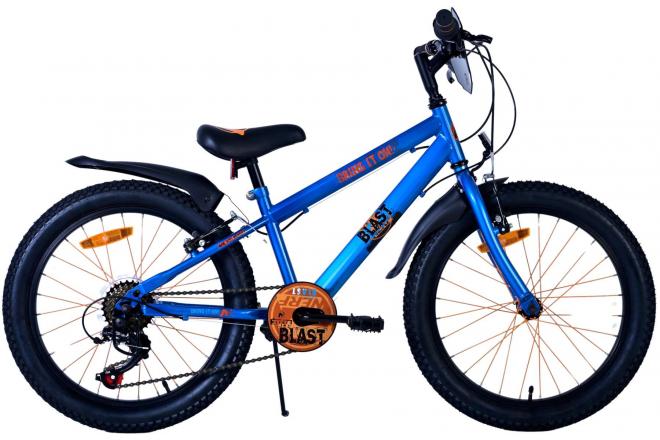 Nerf kinderfiets - jongens - 20 inch - satijn blauw - 6 speed