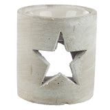 Grijs eden kerstmis ster beton geurbrander