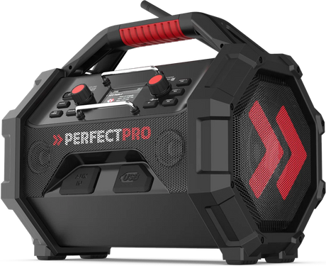 Perfectpro bouwradio rocktagon bt fm dab+ 18v