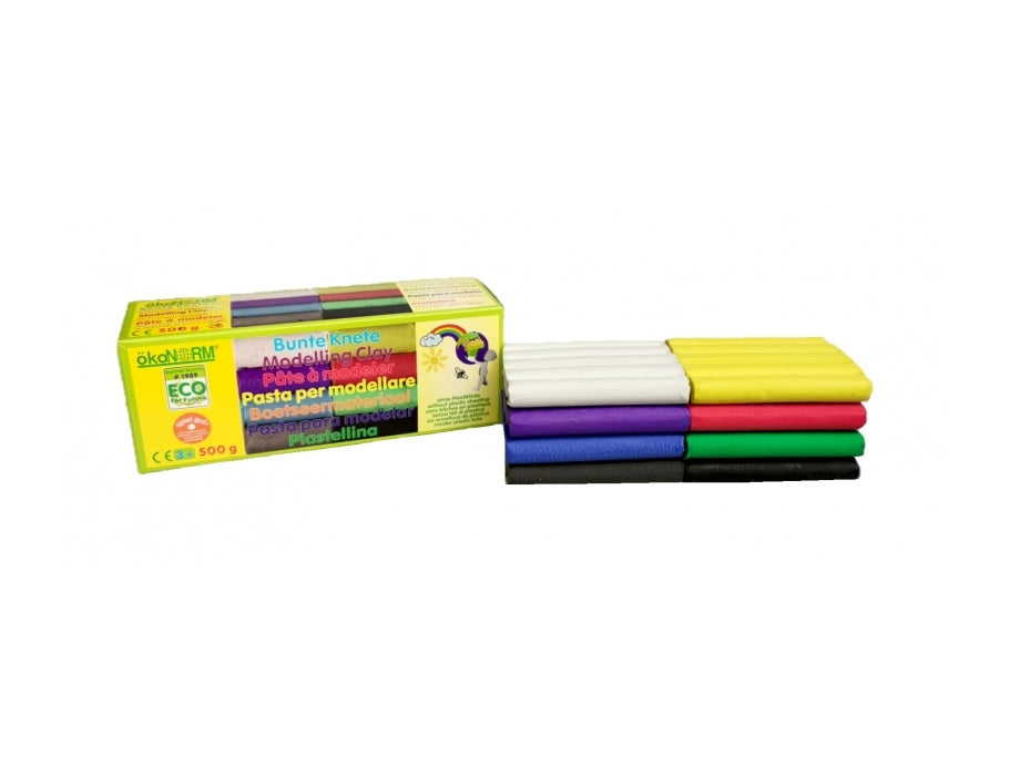 Ökonorm zachte klei - 8 kleuren - 500gr