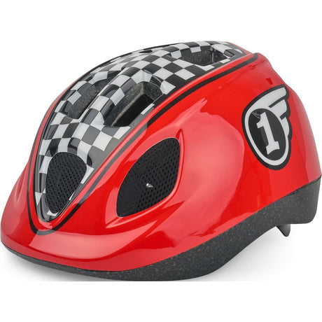 Polisport Kinderhelm Race. maat: XS (46 53 cm), kleur: rood zwart