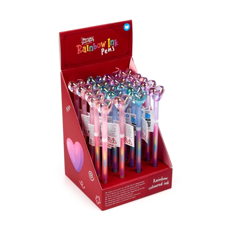 Amore hart regenboog inkt pen