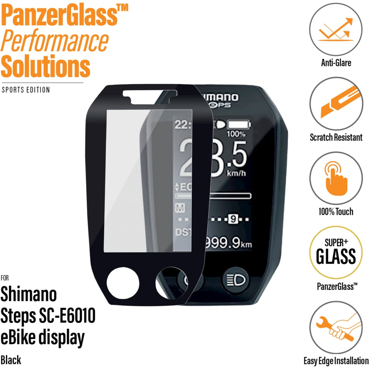 Panzerglass shimano steps e6010 screenprotector ontspiegeld