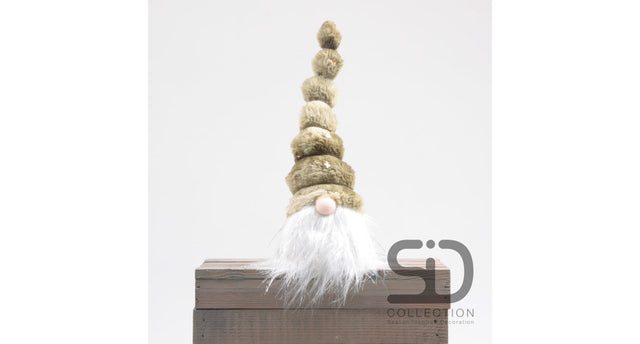 Kerstkabouter toby m led10x10x28 cm