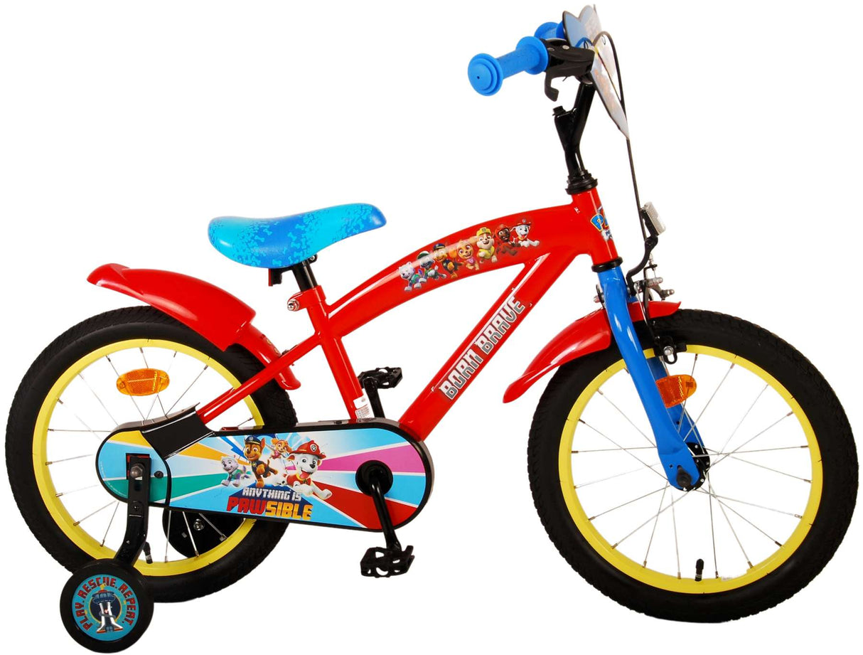 Paw Patrol Kinderfiets Jongens 16 inch Rood Blauw