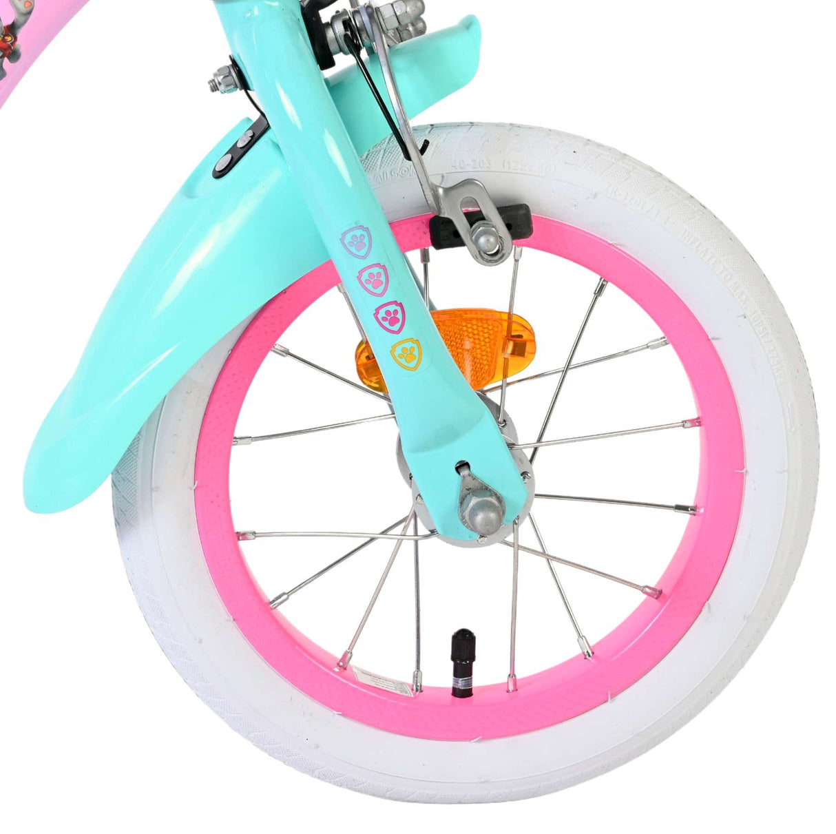 Paw patrol kinderfiets - meisjes - 12 inch - roze - twee handremmen