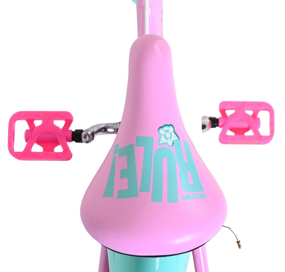 Volare paw patrol kinderfiets - meisjes - 14 inch - roze - twee handremmen