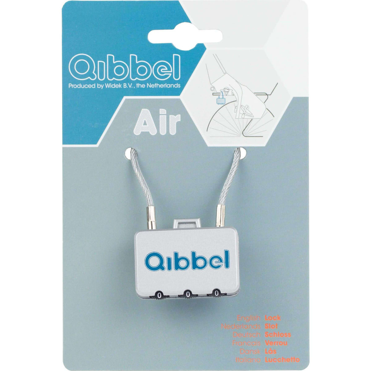 Qibbel Air Lang Fiets Slot - Veilig en Handig