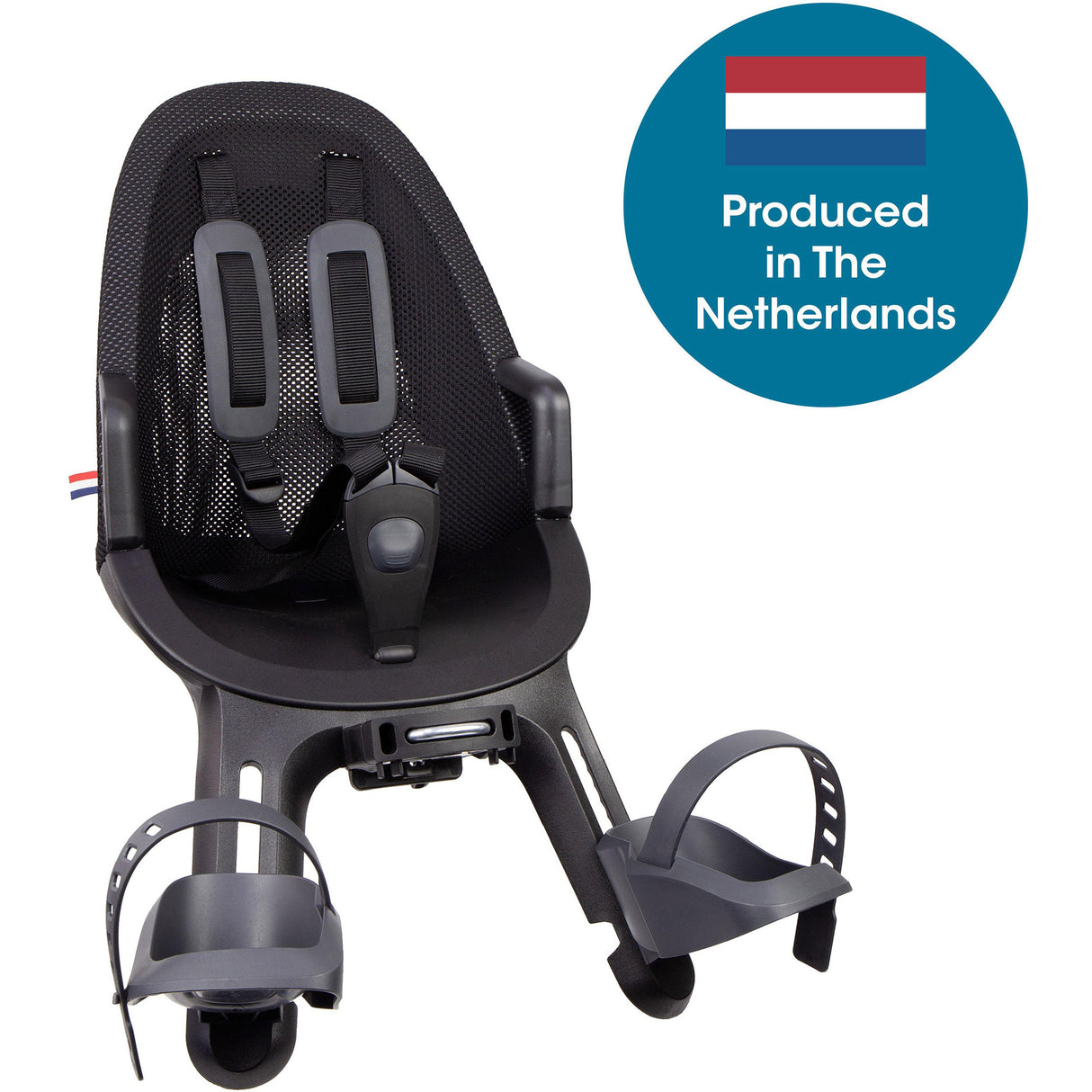 Qibbel voorzitje air incl. adapter 1? ge�nt. kabels zwart