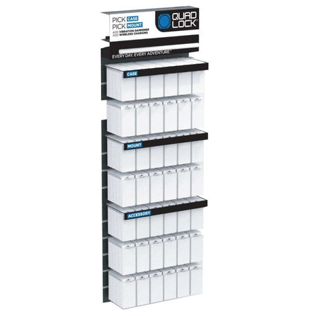 Quad lock slat wall display