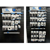 Quad lock slat wall display