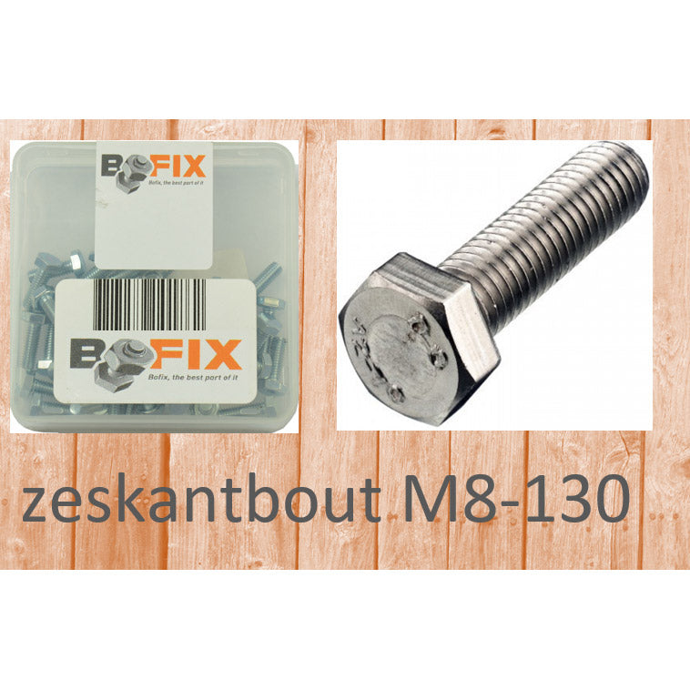 Bofix zeskantbout m8-130 (12st)