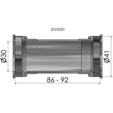 Elvedes bracketset press fit bot.bracket press fit 41mm bb86-92 shim.