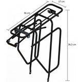 achterdrager met tasafhouders 28 inch staal zwart