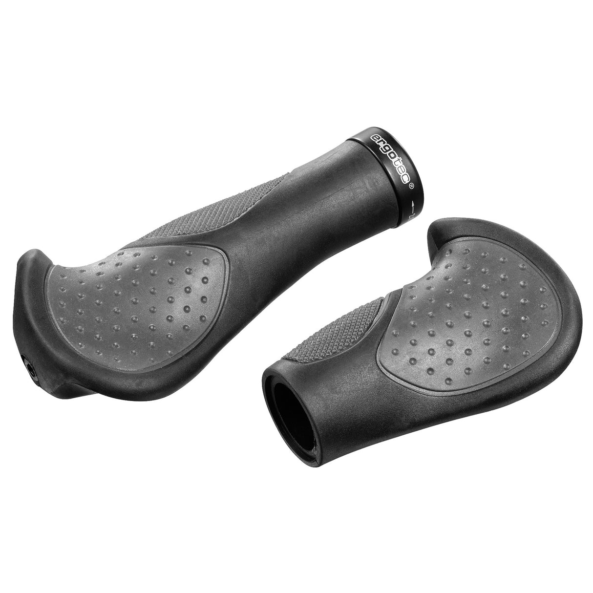 Ergotec handvatset frisco2 140 95mm zwart grijs