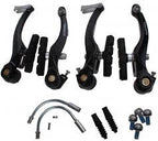 V-brake rem-set zwart voor + achter compleet