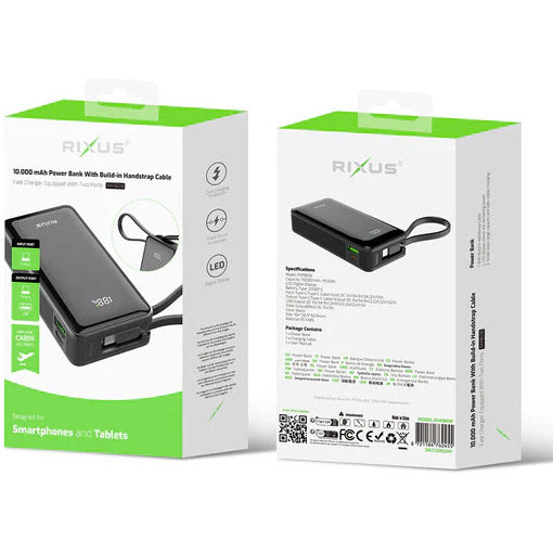 Olympic sportswear rixus powerbank rxpb01b 10.000mah li-ion zwart