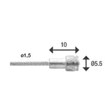 Rem binnenkabel 2250mm RVS V-nippel