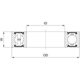 Marwi kogellager cb-180 6805b 2rs 25,1x37x7