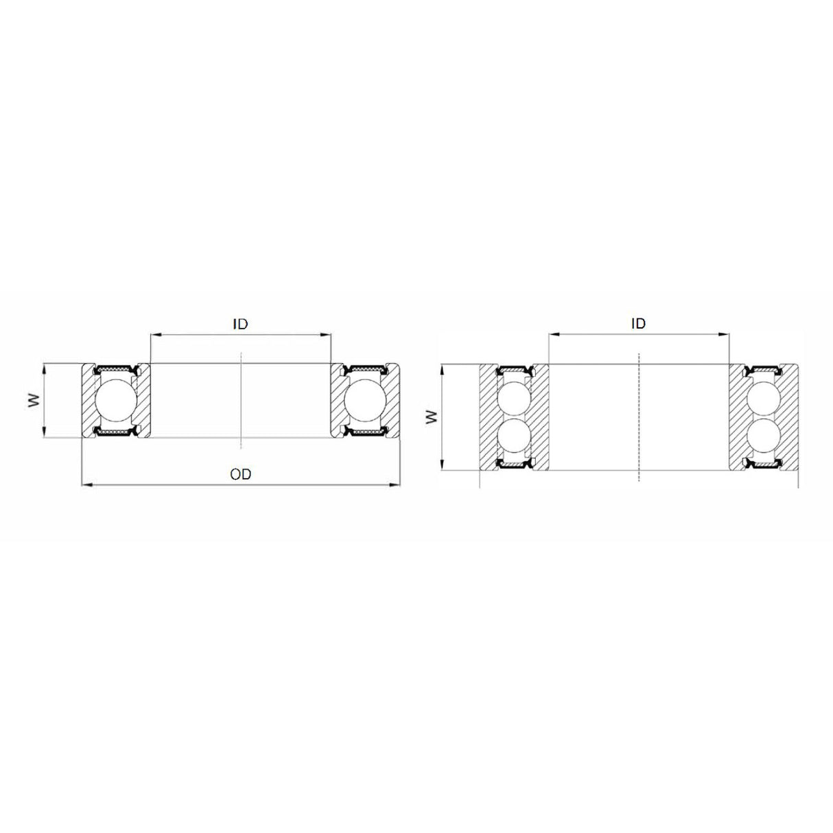 Marwi union kogellager max cb-438 6000v llu 10x26x8