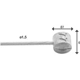 Elvedes cable systems bv elvedes rem binnenkabel 2000mm rvs slick �1,5mm t-nippel