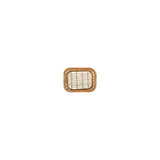 Basil Green Life - rotan fietsmand - medium - voorop natural bruin