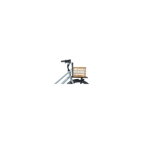 Basil Green Life - rotan fietsmand - medium - voorop natural bruin