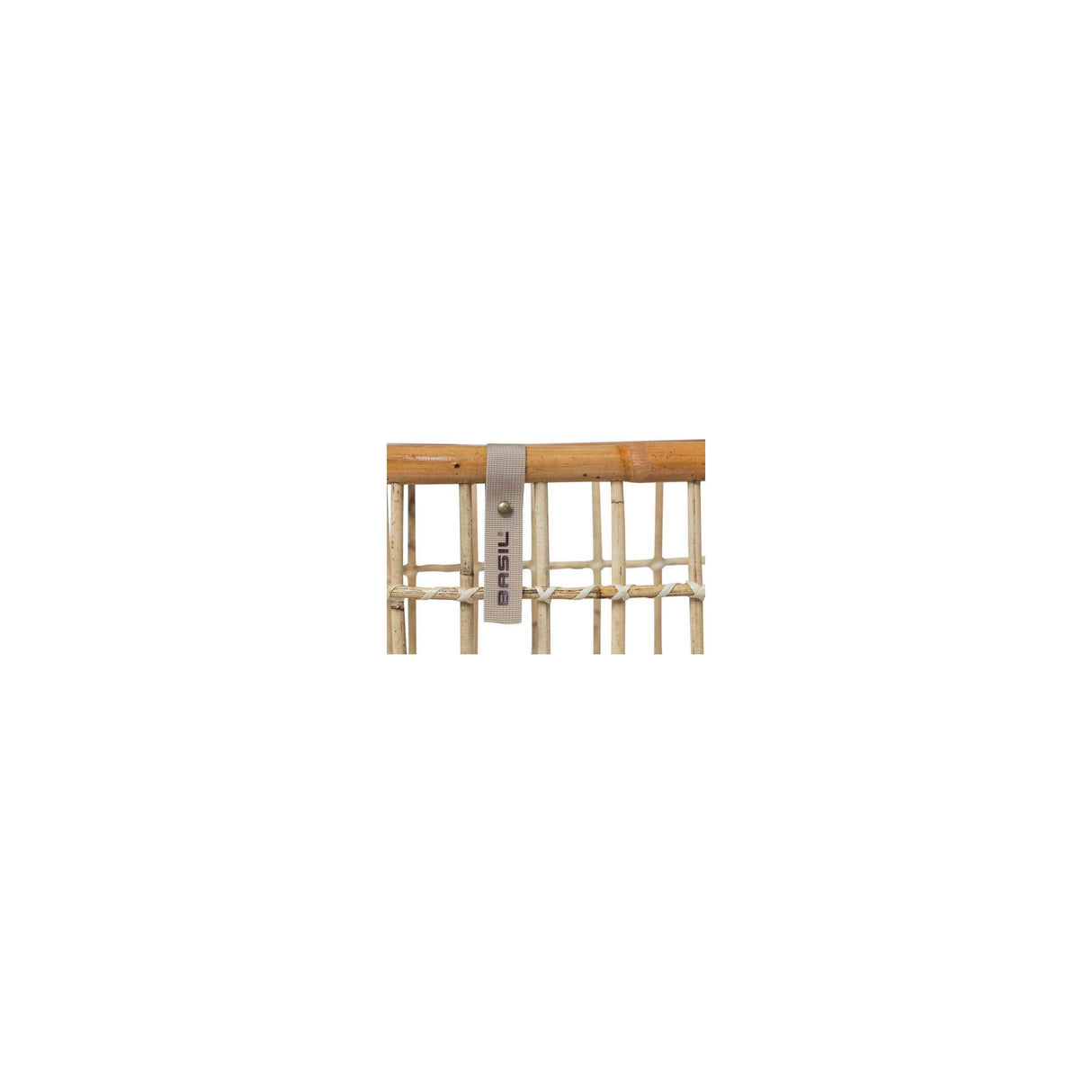 Basil Green Life - rotan fietsmand - large - voorop- natural bruin