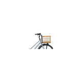 Basil Green Life - rotan fietsmand - large - voorop- natural bruin