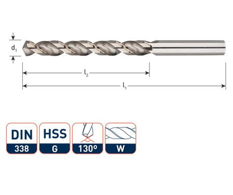 Rotec spiraalboor din338 alu 4.5