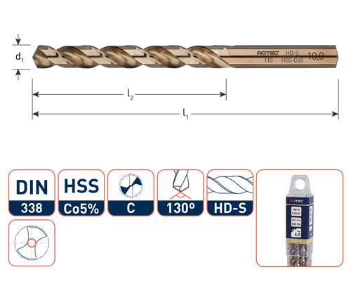 Rotec spiraalboor din338 co 4.4mm