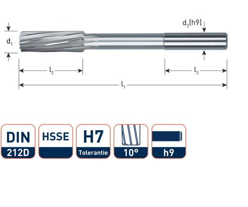 Rotec machineruimer cil.h7 5.0mm