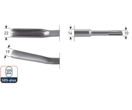 Rotec sds gutsbeitel 250mm