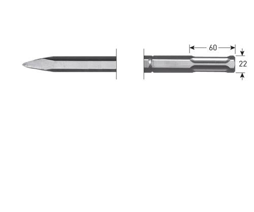 Rotec puntbeitel 360mm 6k-22mm tbv hilti te-s
