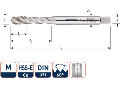 Rotec machinetap din371 m4 blind