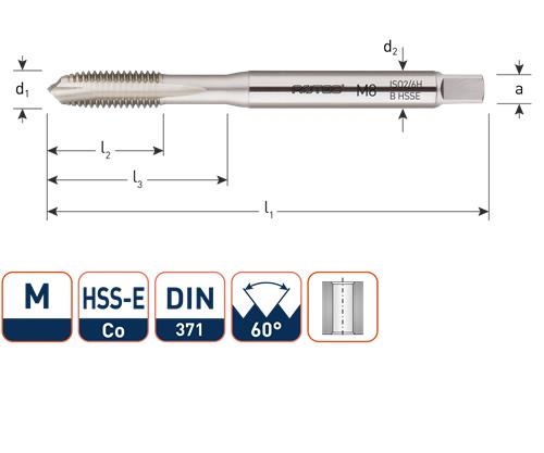 Rotec machinetap din371 m5