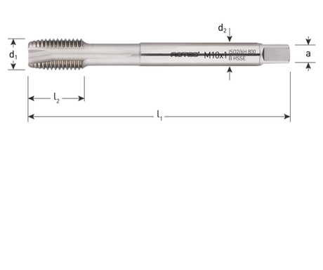 Rotec machinetap din371 mf6x0.75