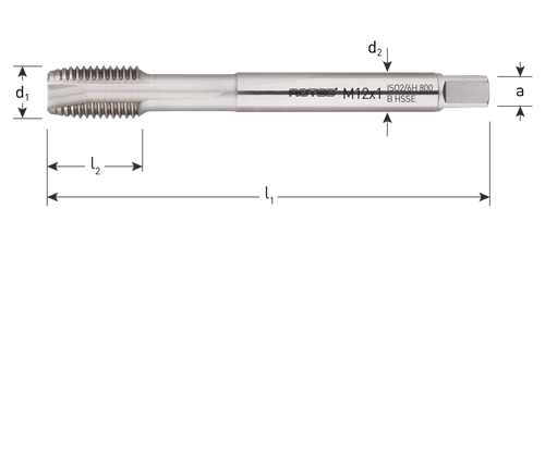 Rotec machinetap din374 mf14x1