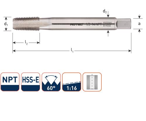 Rotec machinetap din374 1 npt