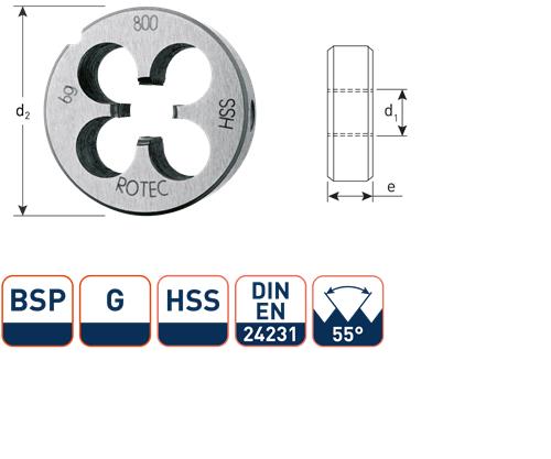 Rotec ronde snijplaat bsp g1 hss