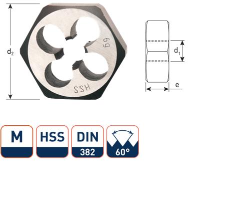 Rotec zeskant snijmoer m7 din382 hss