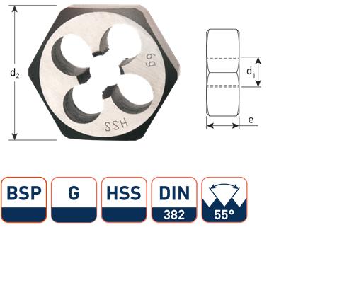 Rotec zeskant snijmoer bsp g5 8 din382 hss