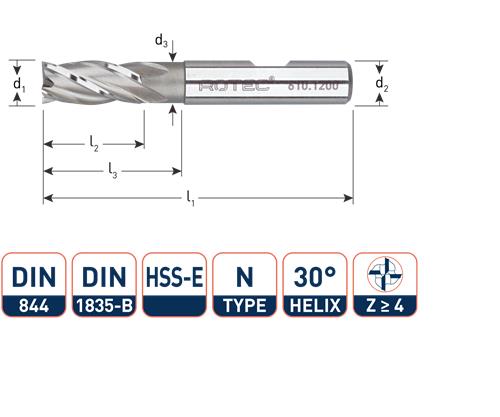 Rotec vingerfrees kort din844 6.0mm weldon